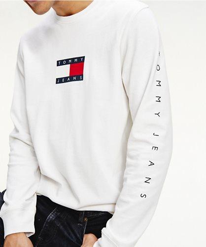 Tommy Jeans - flag tee חולצת שרוול ארוך טומי גינס בצבע שחור